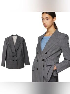 Retailed $650 Isabel Marant Etoile Grey Iliane Blazer Size FR38